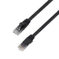 CAT 6A płaski kabel sieciowy U/UTP czarny 20M