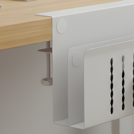 Boczny organizer do biurka na zacisk 30×30×12 cm biały SPB164W