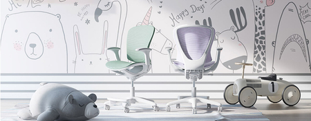 Ergonomiczne krzesło do nauki dla dziecka – fioletowe - Spacetronik SPC-XD02V