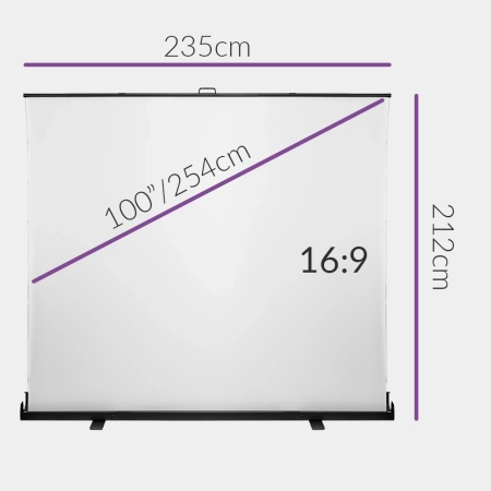 Ekran Projekcyjny Podłogowy Napinany SST 100" 4K