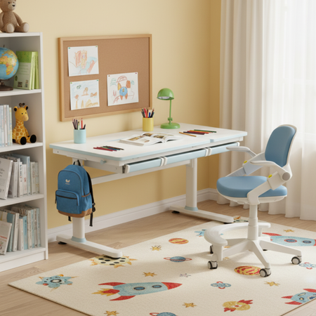 Zestaw regulowane biurko i krzesełko Spacetronik XD dla chopca - zdjęcie 2