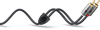 Kabel audio Jack 3,5mm - 2x RCA Goobay Plus oplot tekstylny szaro-czarny 5m