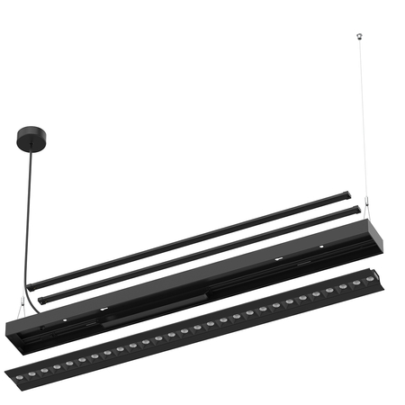 Lampa podwieszana biurowa LED GLOW D24 60W Czarna
