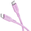 Kabel USB-C 2.0 Goobay silikonowy różowy 1.5m