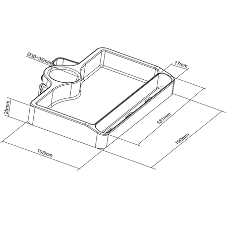Półka Ścienna Organizer SPB134B Stal + ABS