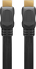 Kabel HDMI 2.0 4K 60Hz PŁASKI ARC CEC Goobay czarny 3m