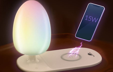 Wielofunkcyjna Lampka nocna z szybką ładowarką indukcyjną USB-C PD QC3.0 Spacetronik REVO SR301