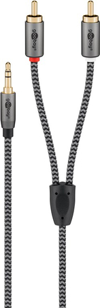 Audiokabel Klinke - 2x RCA Goobay Plus TEXTIL 5m