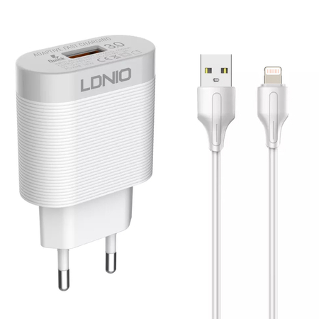 USB-Ladegerät 18W PD QC3.0 USB-A Lightning-Kabel