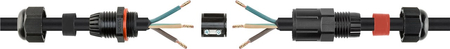 Elektrischer Kabelstecker 3-adrig IP68 Goobay 75cm