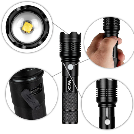 Taktische Metall-Taschenlampe 10W 800lm VAYOX VA0116