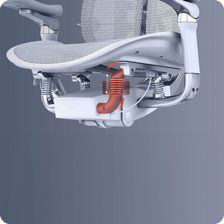 Ergonomiczny fotel biurowy Spacetronik SPRINGLE 66, czarny, rozkładany