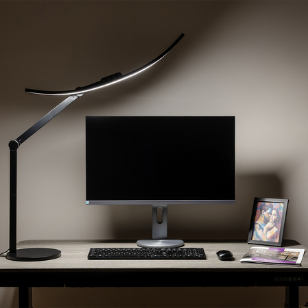 Profesjonalna Lampa Biurkowa LED CRI 95 Bezcieniowa Spacetronik Glow D5 z Regulacją Czarna 24W