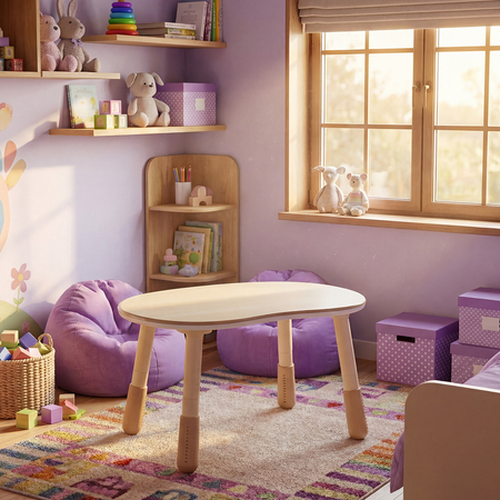 Zestaw mebli dziecięcych Spacetronik – stolik SPEX201 i sofa SPC-XD-23 waniliowy