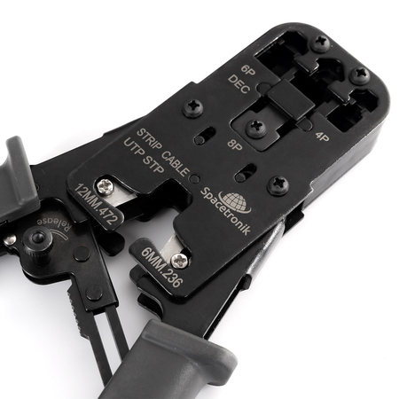 Zaciskarka do RJ45, RJ11, RJ12 z testerem LAN Spacetronik NT-CT04