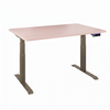 Biurko regulowane Vegard elektryczne dwusilnikowe MDF beżowo-różowe