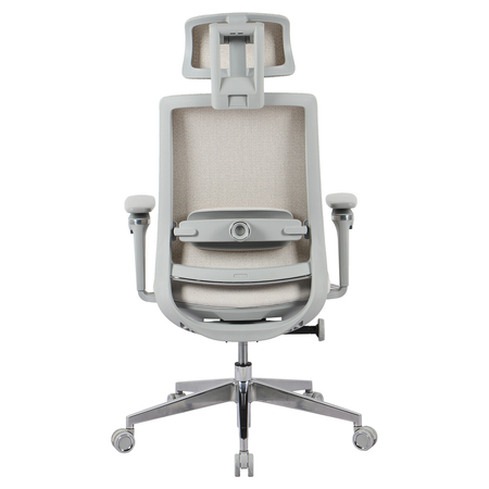 Fotel ergonomiczny biurowy 5D z podnóżkiem Spacetronik Albert Beżowy