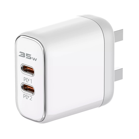 Ladegerät mit Kabel Apple MFI Lizenz 35W 2x USB-C