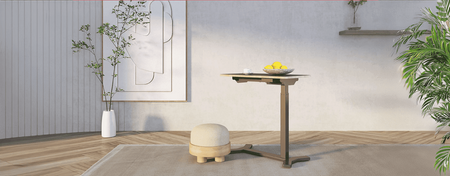 Buddy verstellbarer Trolley-Tisch schwarz