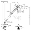 Uchwyt czarny na monitor Spacetronik SPAS110B