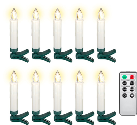 LED-Weihnachtsbaumkerzen Goobay 15x10cm KIT 10x