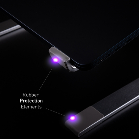 Wysoka podstawka pod laptopa Spacetronik srebrna