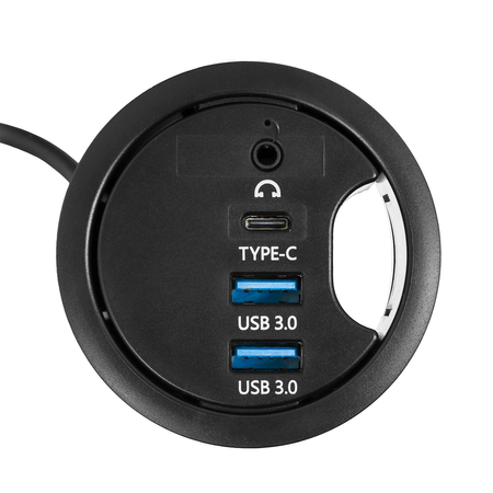 Hub do biurka 2x USB 3.0 + 1x USB-C + 1x AUX