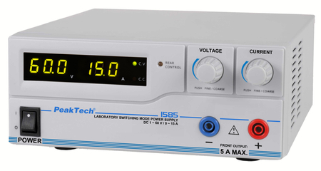 Zasilacz Laboratoryjny Regulowany 0-60V 15A USB PeakTech 1585
