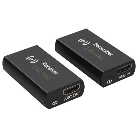 Bezprzewodowy nadajnik i odbiornik 2.4G audio 14DB HD Sound Quality HDMI TV Spacetronik SPH-WA01 - zdjęcie 2