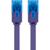 Kabel LAN Patchcord CAT 6A UTP PŁASKI violet 1m