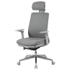 Fotel ergonomiczny biurowy 5D z podnóżkiem Spacetronik Albert Szary OUTLET