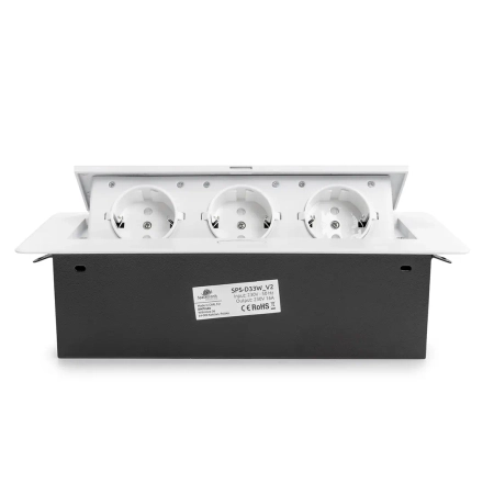 Gniazdo meblowe OUTLET wpuszczane Spacetronik SPS-D33W V2 - zdjęcie 2