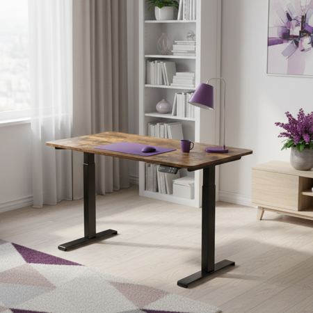 Biurko elektryczne Spacetronik SPE-152B z blatem 140×70 Brąz Rustic - zdjęcie 2