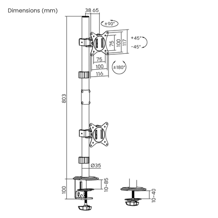Extension adapter Spacetronik Desk Lamp Glow Dx