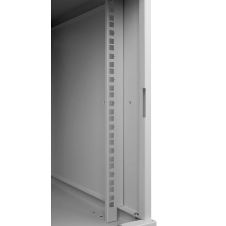 Szafa RACK 19'' 9U 450mm SZARA Drzwi stalowe