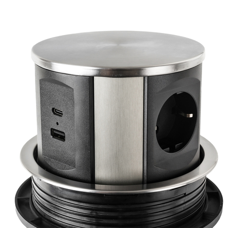 Gniazdo do blatu wpuszczane okrągłe Spacetronik SPS-R3D5B V2