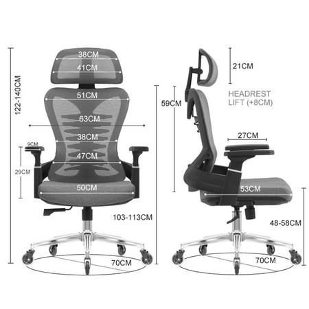 Fotel Ergonomiczny Spacetronik Axon  Szary