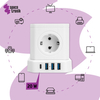 Listwa zasilająca 5xAC 3xUSB 1xUSB-C SPS-C02W