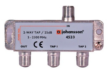 Odgałęźnik antenowy 2-krotny 5-2300 MHz Johansson 4523 25dB