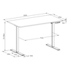 Spacetronik Moris elektrischer Schreibtisch SPE-O121 120x60, Gestell schwarz, Platte helles Holz
