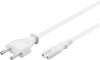 Kabel zasilający C7 ÓSEMKA 2-pin PROSTY Goobay biały 5m