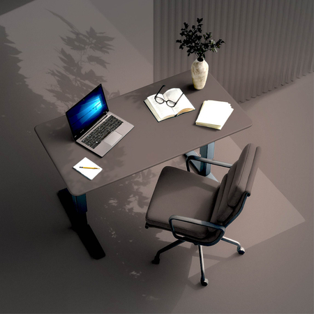 Blat MDF malowany proszkowo 120x60x2.5 Iron Grey