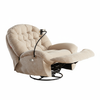 Zestaw wypoczynkowy fotel elektryczny Spacetronik Flax 04M beżowy + stolik regulowany