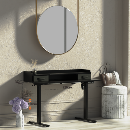 Biurko Elektryczne z Szufladą Spacetronik SPEF134BM 120x60 cm