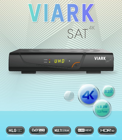 VIARK SAT 4K H265 DVB-S2X IPTV & Multimedia WiFi