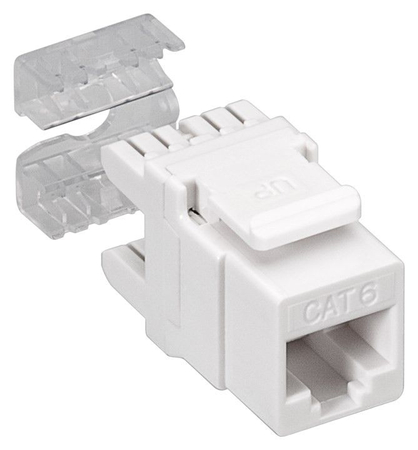 Panel Keystone 24-portowy STP Rack 19" + 24x Keystone CAT 6 UTP Goobay