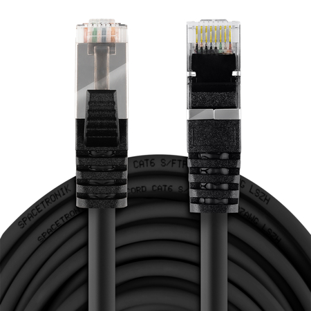 RJ45 CAT8 S/FTP AWG26 CU LSZH Kabel schwarz 15m - zdjęcie 2