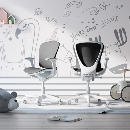 Krzesło dziecięce do biurka ergonomiczne czarne Spacetronik XD SPC-XD02B OUTLET