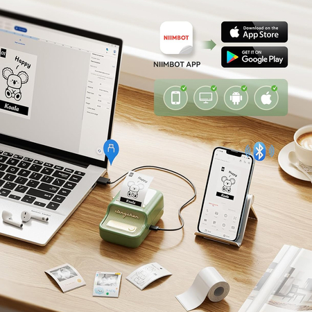 Drukarka etykiet Niimbot B21 PRO oliwkowa