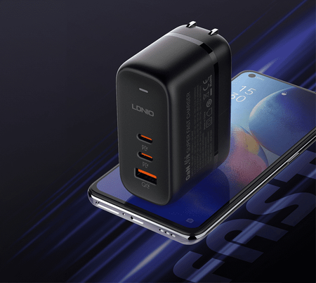 65W GaN LDNIO Q366 3x USB-C PD QC Ladegerät - zdjęcie 2